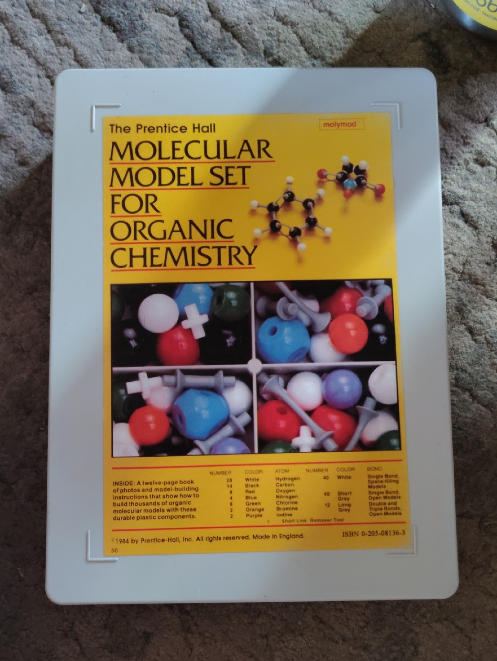 Prentice Hall Molecular Model Set - Yellow Educational Tin